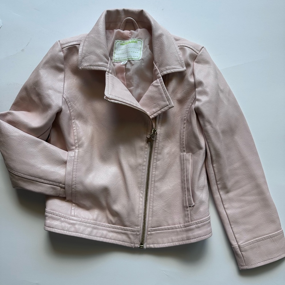 Faux leather moto style jacket